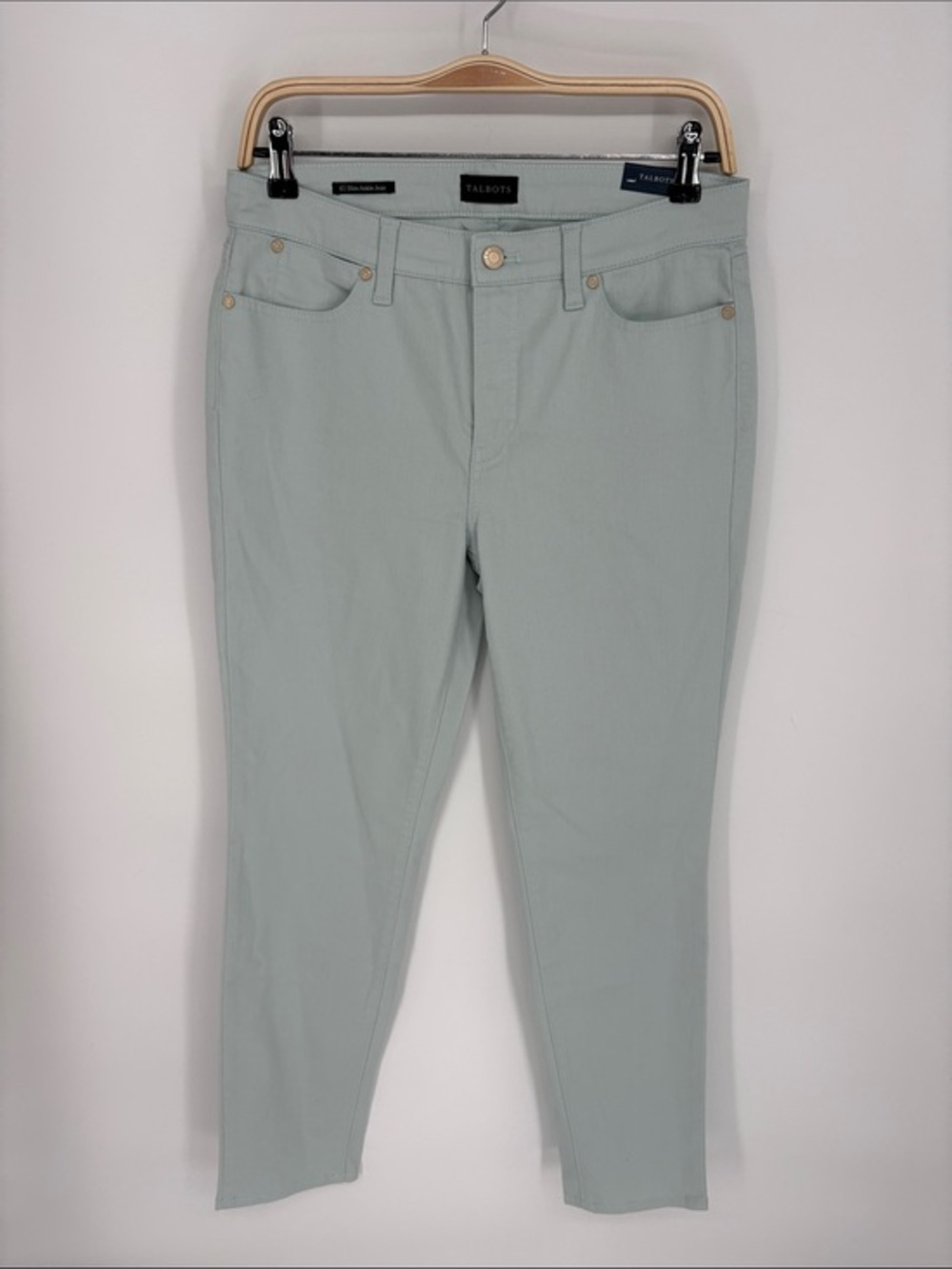 🚢 nwt Talbots Mint Green Slim Ankle jeans